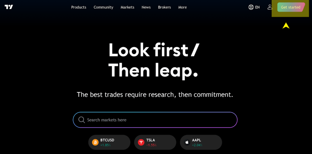 How to open an account with TradingView.